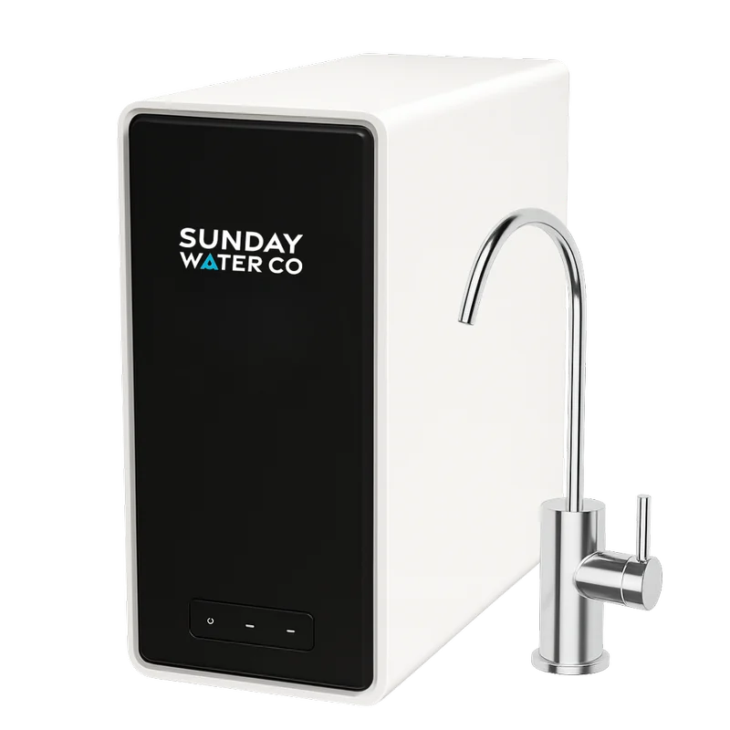 Sunday Water Co. under-sink reverse osmosis system and drinking faucet